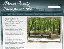 Tablet Screenshot of pioneerfamilycampground.org